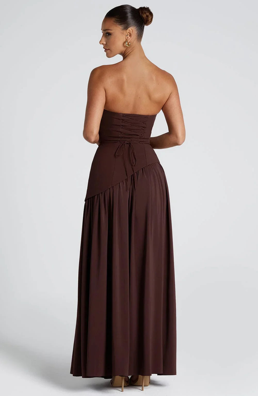 Luxe Corset Dress | Strapless, High Slit Wedding Guest Dress 3