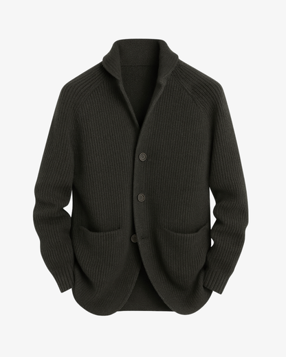 Lynx Black Cardigan | Button-Front Knit, Structured Fit 1