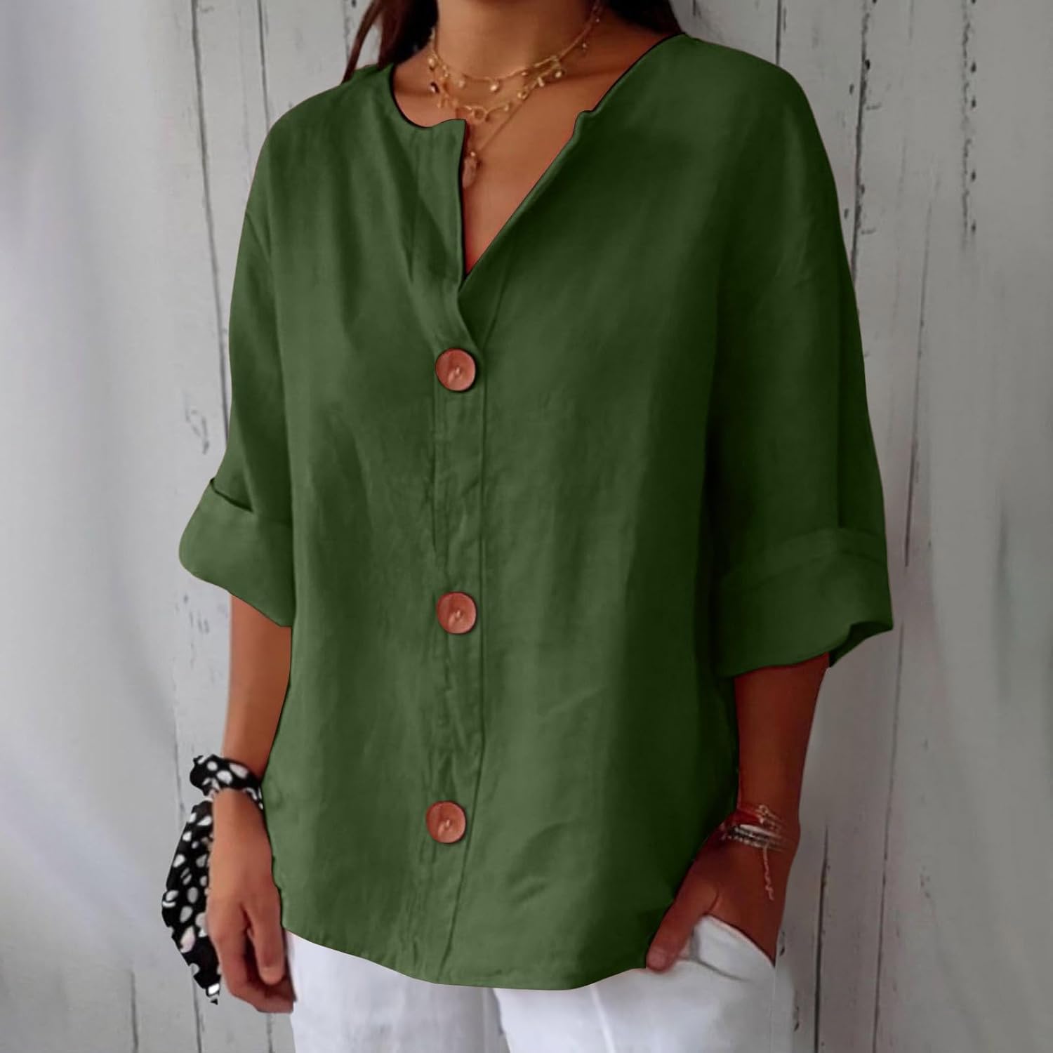 Mara Women's Blouse | Loose Fit, Breathable Summer Top 11