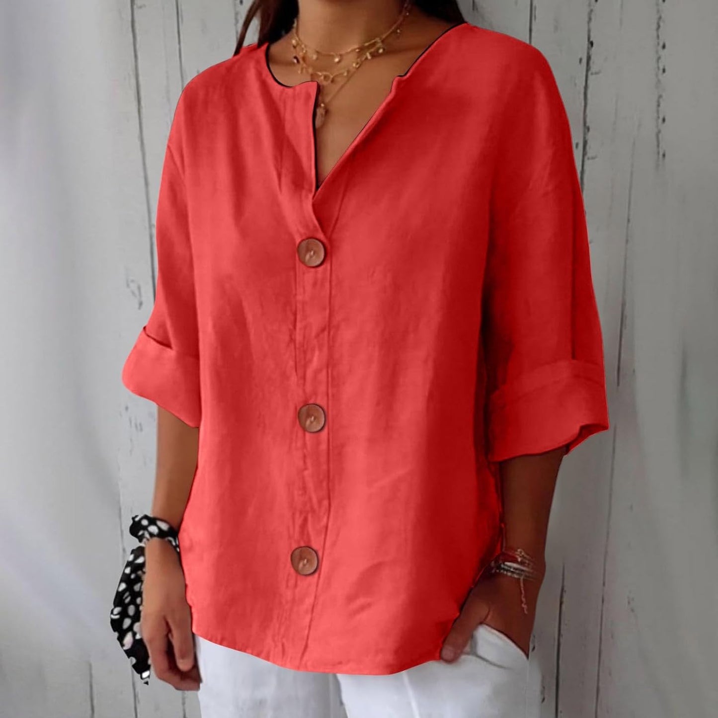 Mara Women's Blouse | Loose Fit, Breathable Summer Top 5