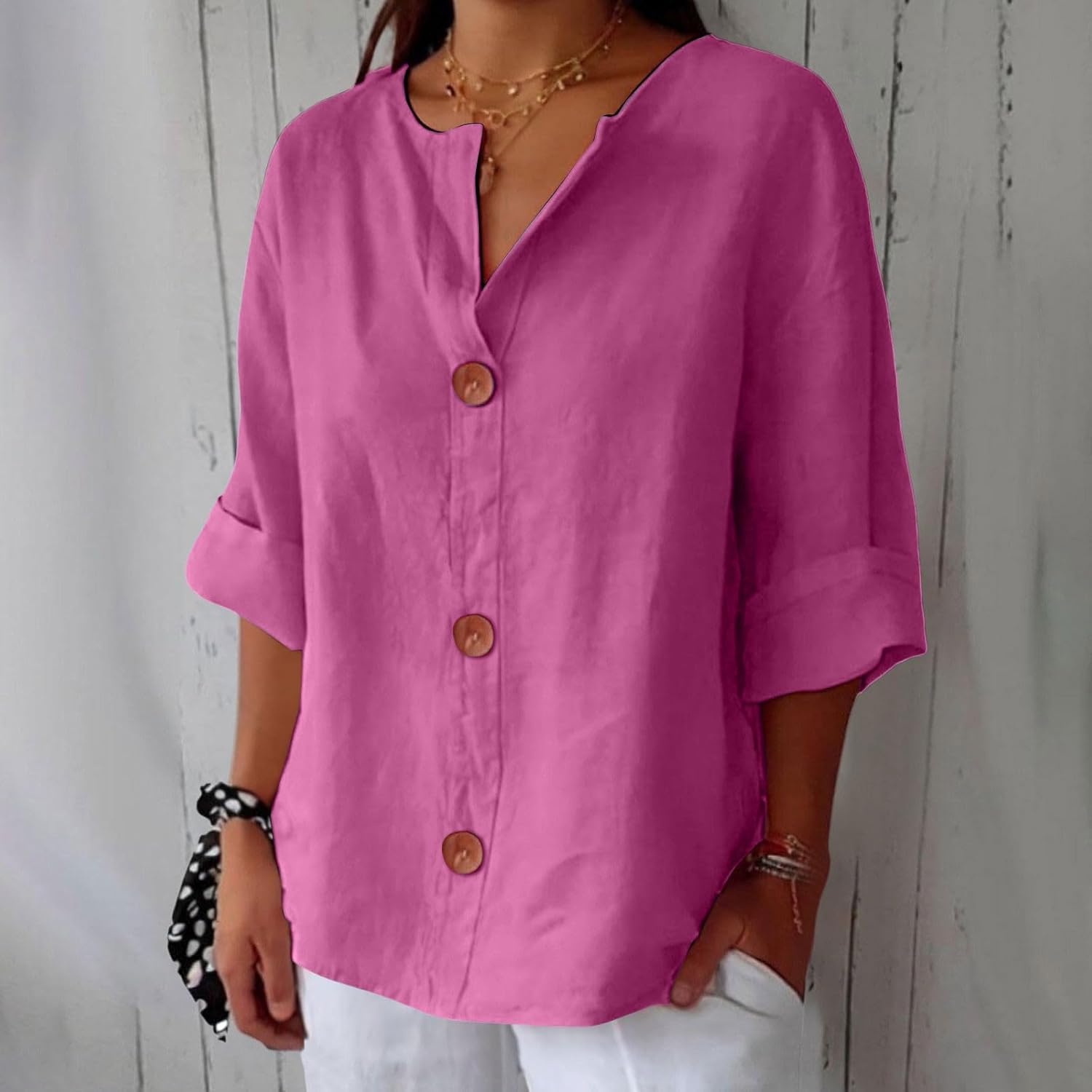 Mara Women's Blouse | Loose Fit, Breathable Summer Top 8