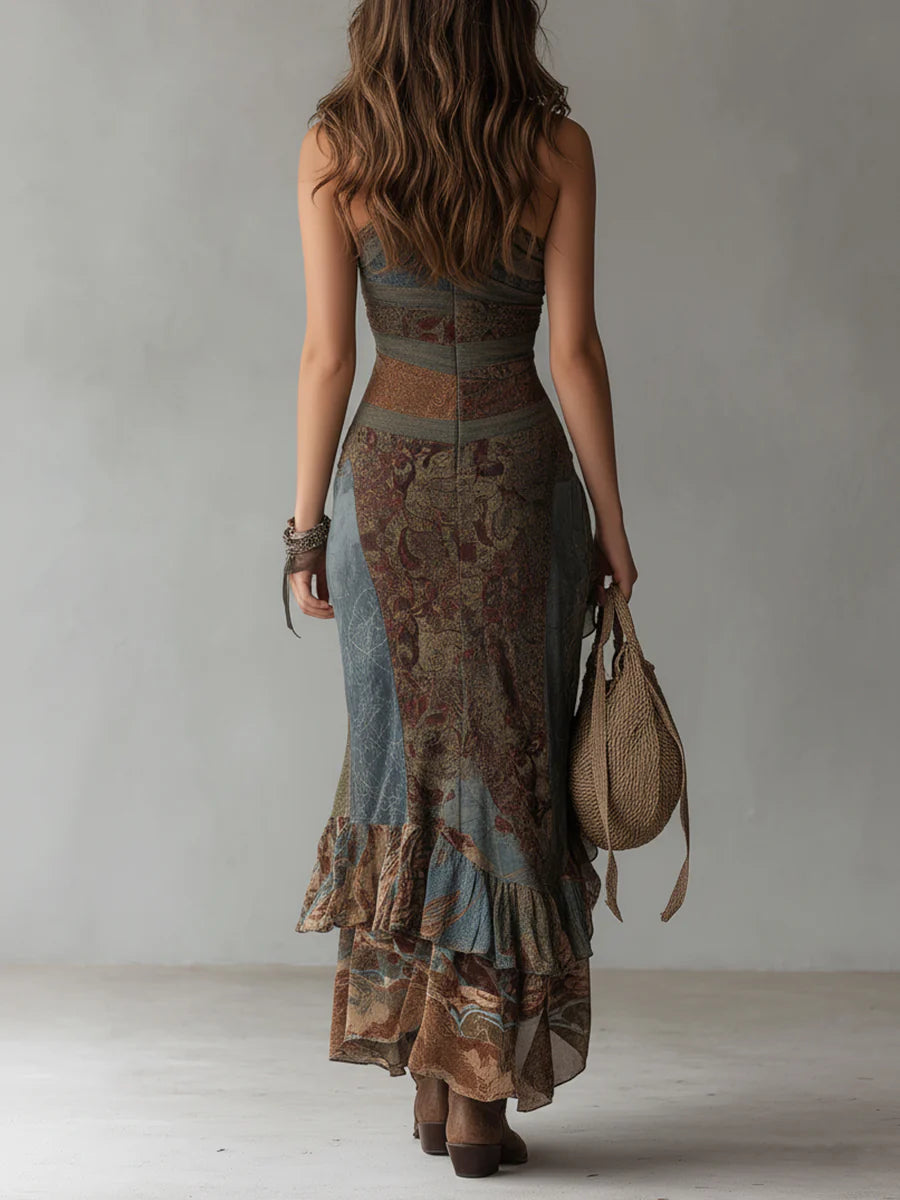 Mira Maxi Dress | One-Shoulder Asymmetrical Hem, Flowing Skirt 2