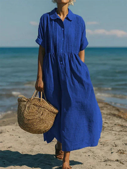 Mira Women's Dress | Breathable Cotton, Midi Length Summer Dress 2