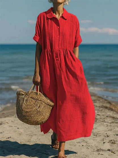 Mira Women's Dress | Breathable Cotton, Midi Length Summer Dress 5
