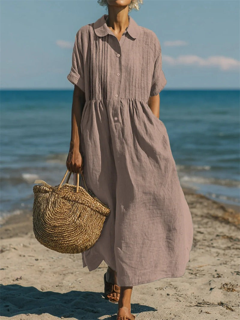 Mira Women's Dress | Breathable Cotton, Midi Length Summer Dress 7