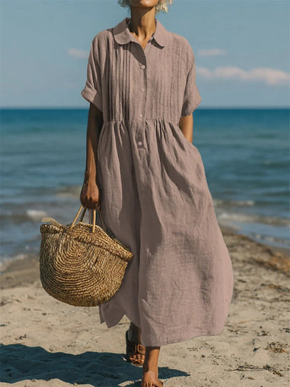Mira Women's Dress | Breathable Cotton, Midi Length Summer Dress 7