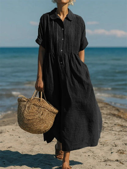Mira Women's Dress | Breathable Cotton, Midi Length Summer Dress 8