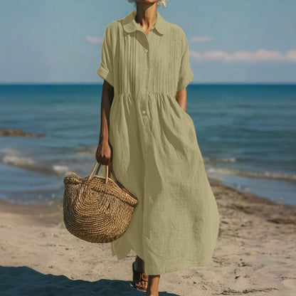 Mira Women's Dress | Breathable Cotton, Midi Length Summer Dress 9