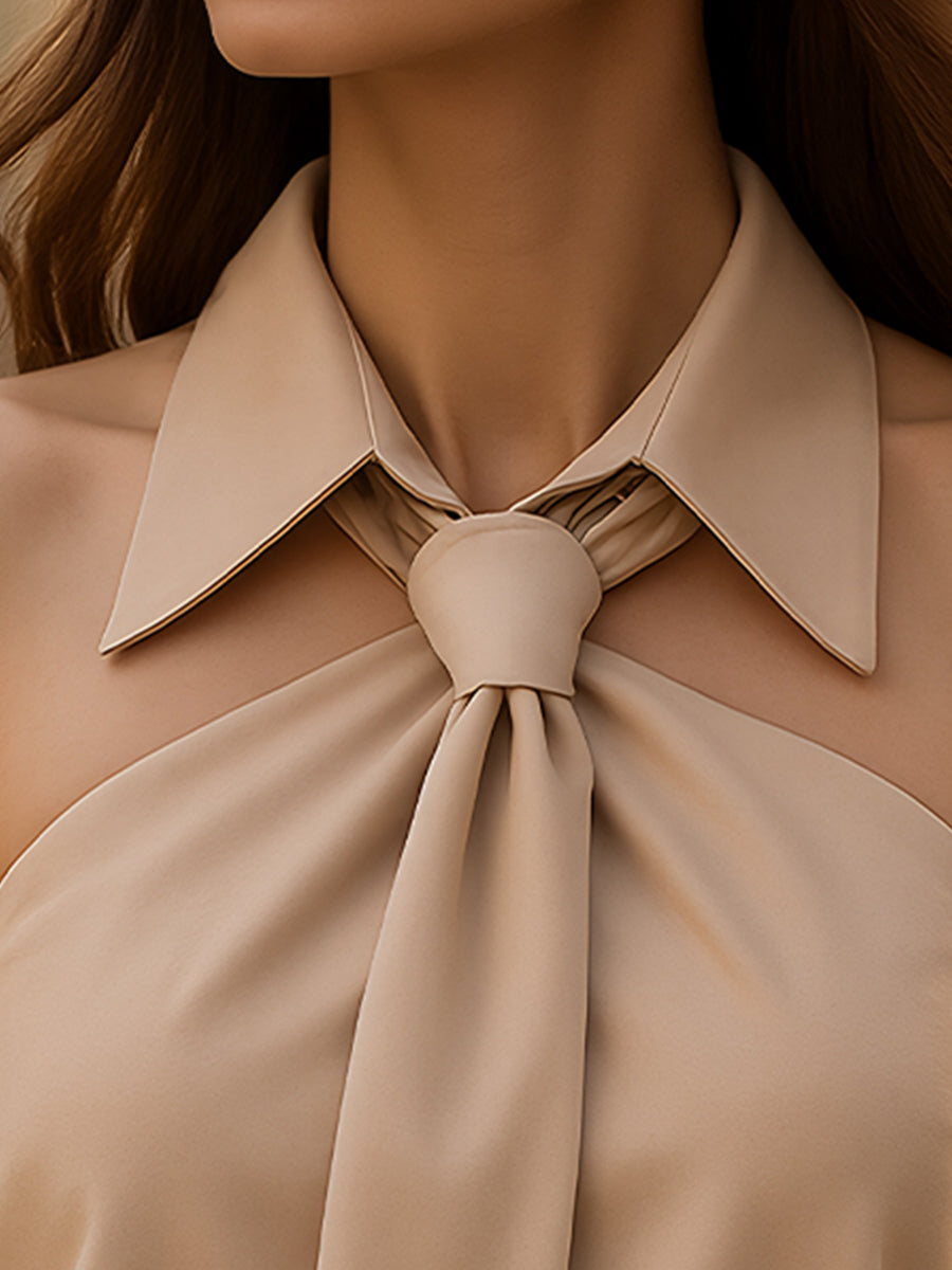 Moya Women's Blouse | Premium Blended Fabric, Neck Tie Detail, Plus Size Available 1