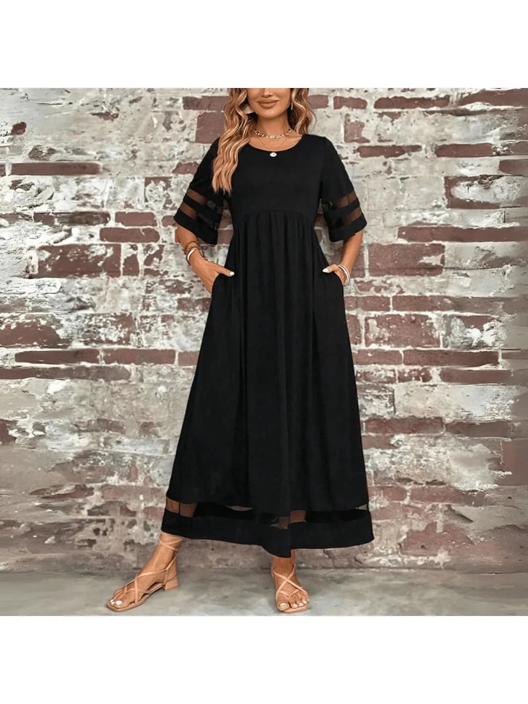 Nadia Midi Dress | Elegant Flattering Silhouette, Tummy Coverage 1
