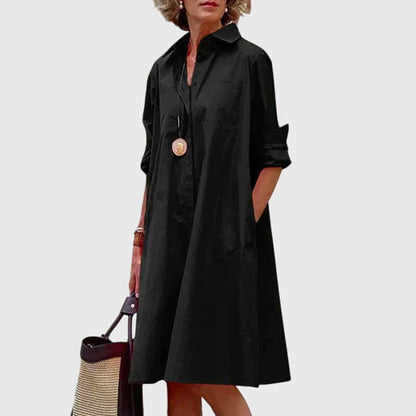 Pace Midi Dress | Relaxed Fit with Pockets, 100% Polyester 1