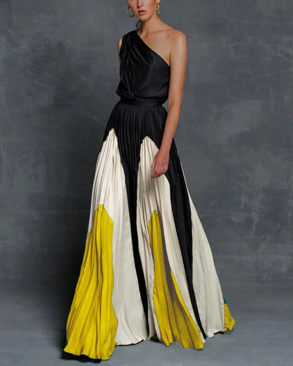Pearly Maxi Dress | Stylish Shoulder Design, Flowy Long Dress for Women 0