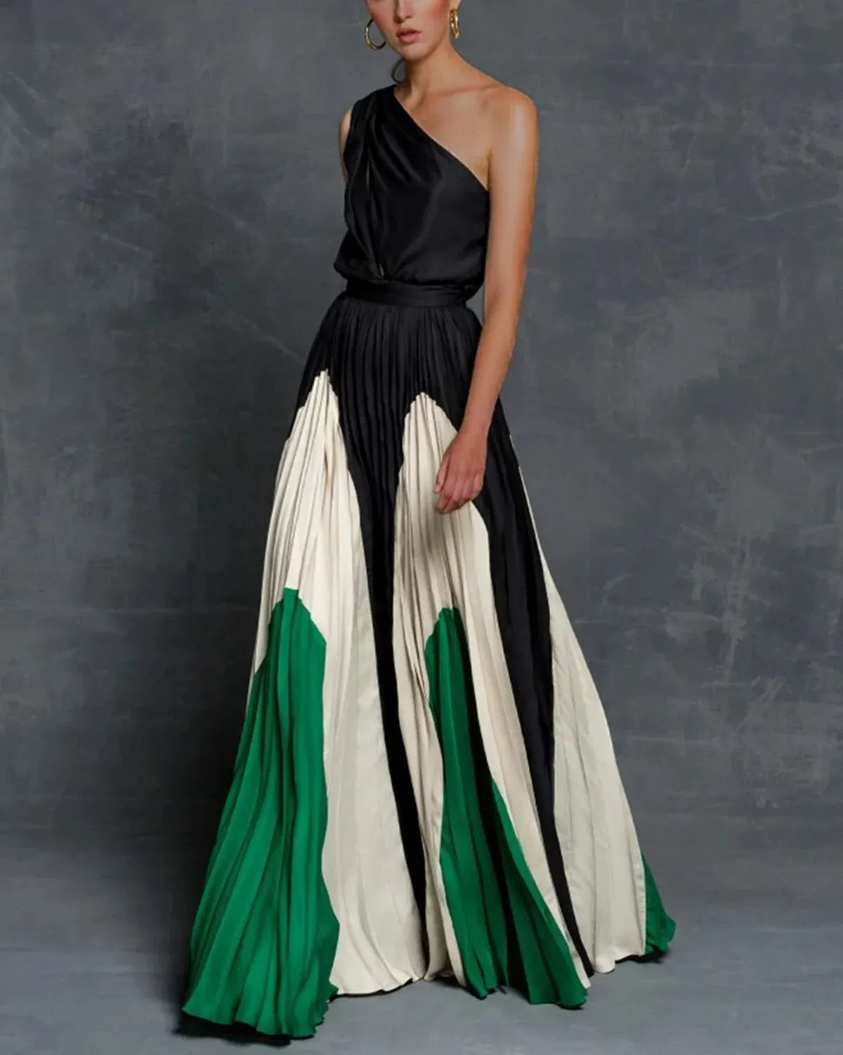 Pearly Maxi Dress | Stylish Shoulder Design, Flowy Long Dress for Women 1