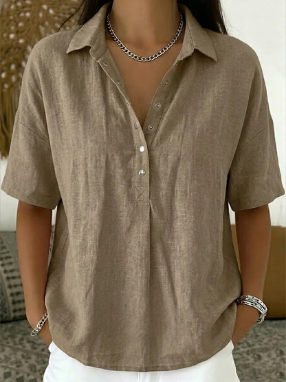 Quinley Women's Shirt | Lightweight Breathable Button-Up Blouse 0
