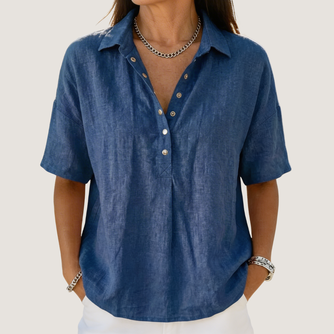 Quinley Women's Shirt | Lightweight Breathable Button-Up Blouse 1