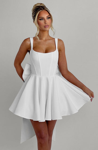 Riviera Mini Dress | Elegant Ivory Wedding Guest Dress 2