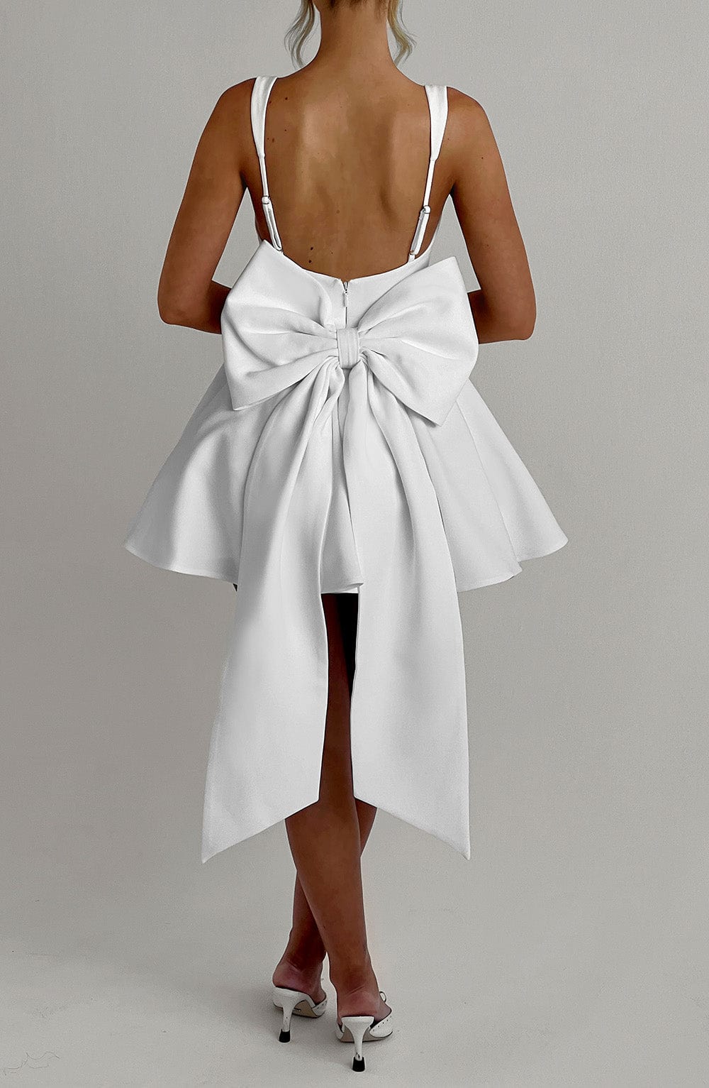 Riviera Mini Dress | Elegant Ivory Wedding Guest Dress 3