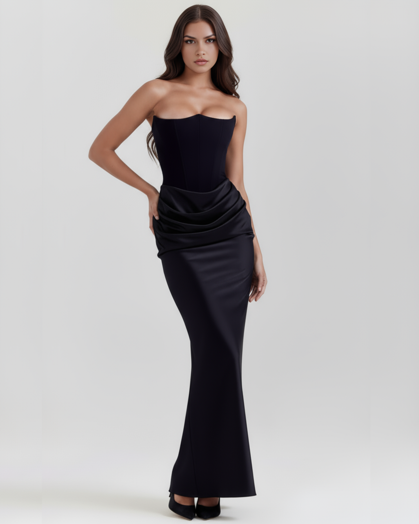 Rosa Corset Dress | Elegant White Long Dress for Women, Perfect for Parties 2