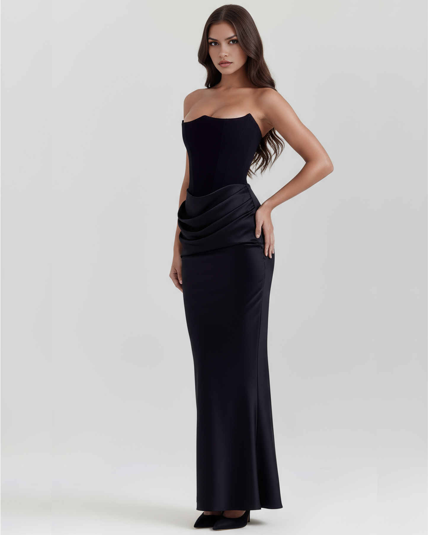 Rosa Corset Dress | Elegant White Long Dress for Women, Perfect for Parties 3