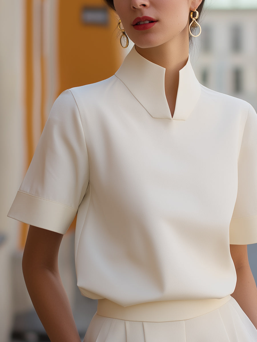 Sera White Blouse | Structured Minimalist Design, Plus Size Available 1