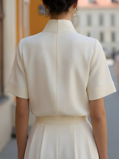 Sera White Blouse | Structured Minimalist Design, Plus Size Available 3