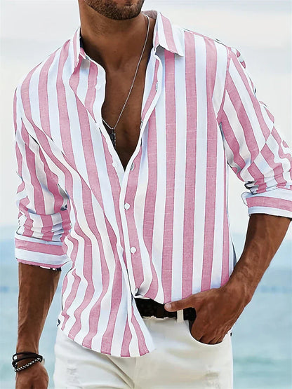Sierra Men's Shirt | Lightweight Striped Summer Wear 0