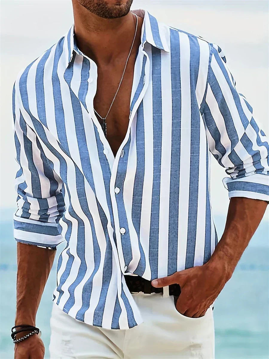Sierra Men's Shirt | Lightweight Striped Summer Wear 1