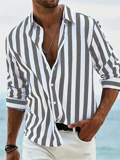 Sierra Men's Shirt | Lightweight Striped Summer Wear 2
