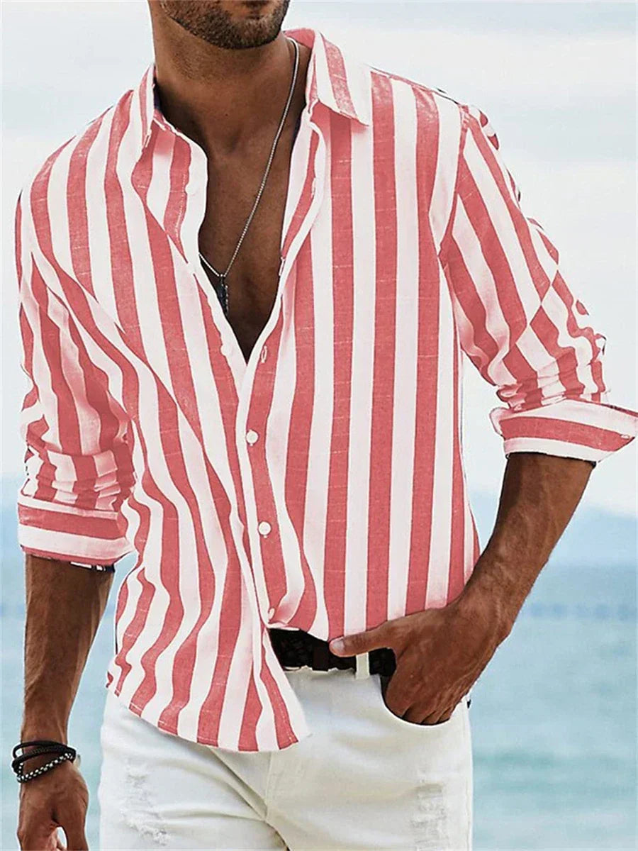 Sierra Men's Shirt | Lightweight Striped Summer Wear 3