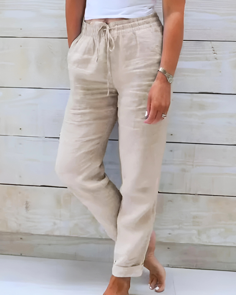 Sierra Women's Pants | Lightweight Cotton, Elastic Waistband 1