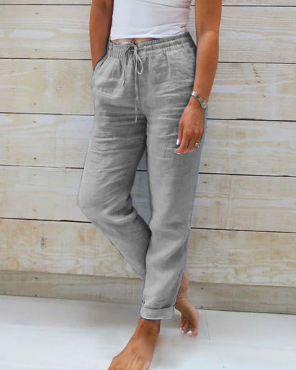 Sierra Women's Pants | Lightweight Cotton, Elastic Waistband 2