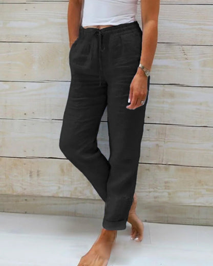 Sierra Women's Pants | Lightweight Cotton, Elastic Waistband 3