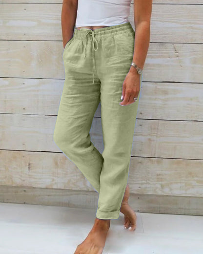 Sierra Women's Pants | Lightweight Cotton, Elastic Waistband 4