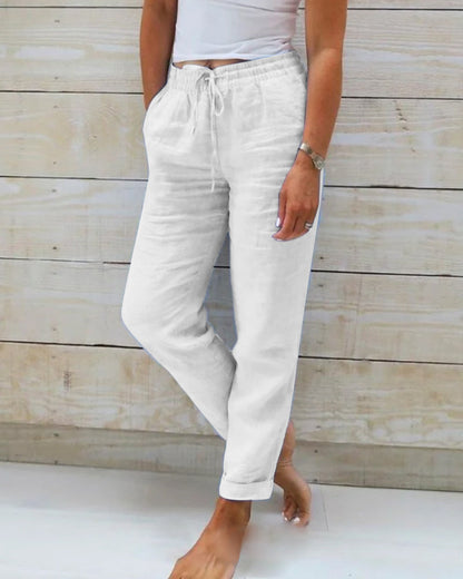Sierra Women's Pants | Lightweight Cotton, Elastic Waistband 5