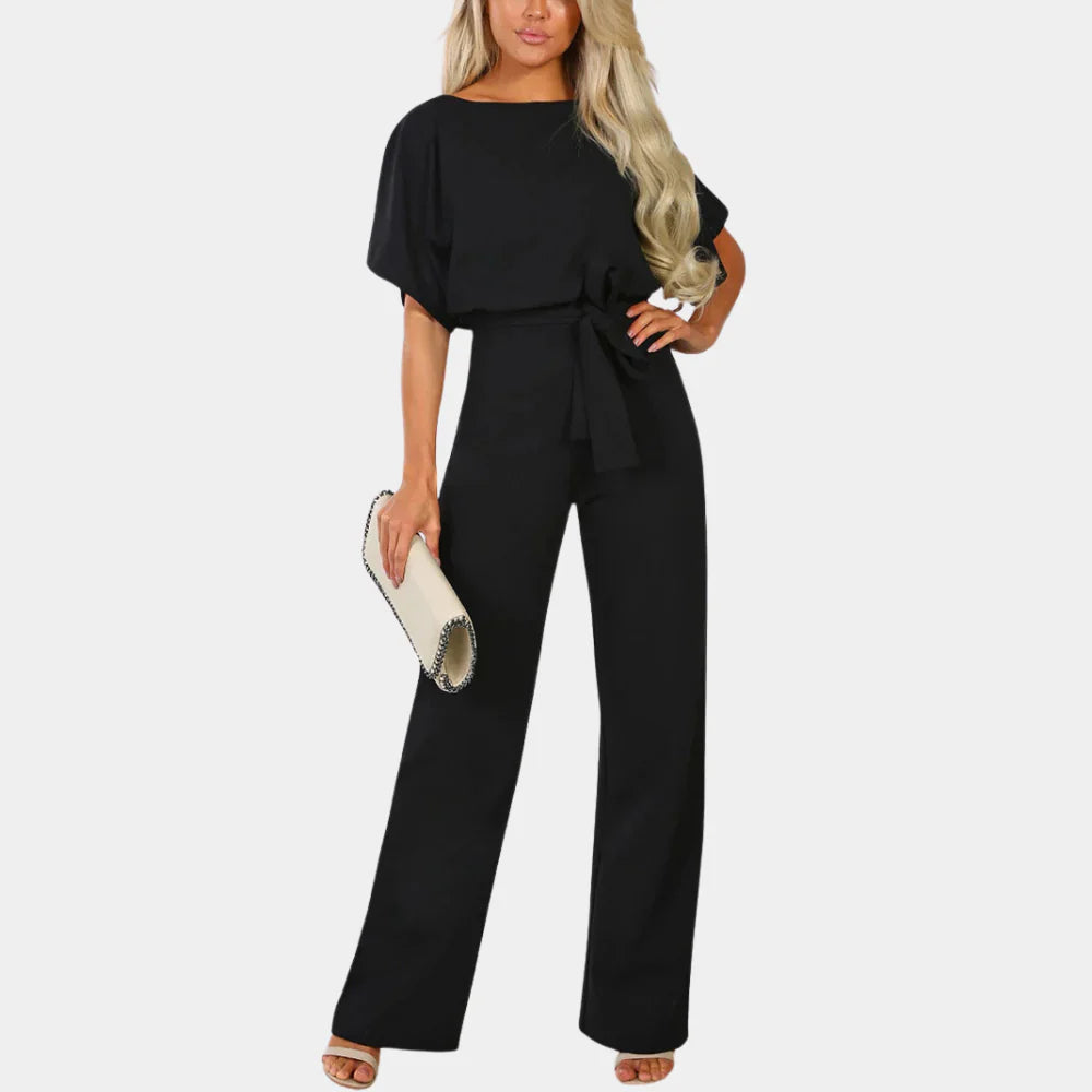 Sofia Black Jumpsuit | Elegant Wide-Leg Design, Soft Fabric for Women 1