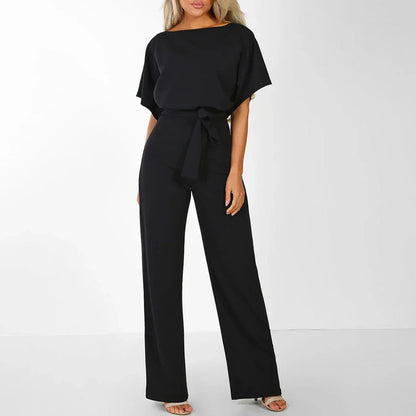 Sofia Black Jumpsuit | Elegant Wide-Leg Design, Soft Fabric for Women 12