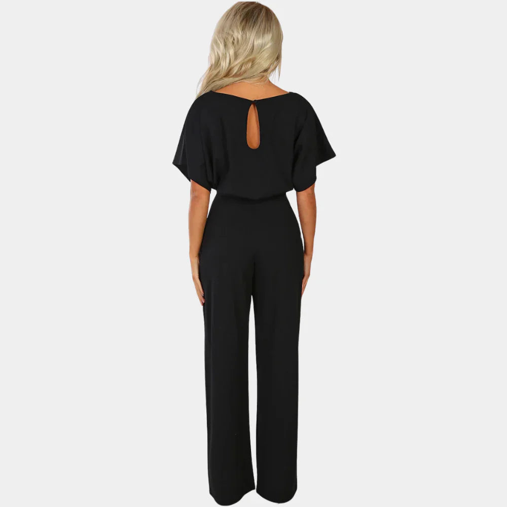 Sofia Black Jumpsuit | Elegant Wide-Leg Design, Soft Fabric for Women 2