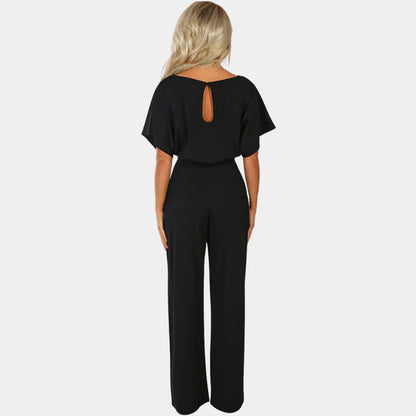 Sofia Black Jumpsuit | Elegant Wide-Leg Design, Soft Fabric for Women 2
