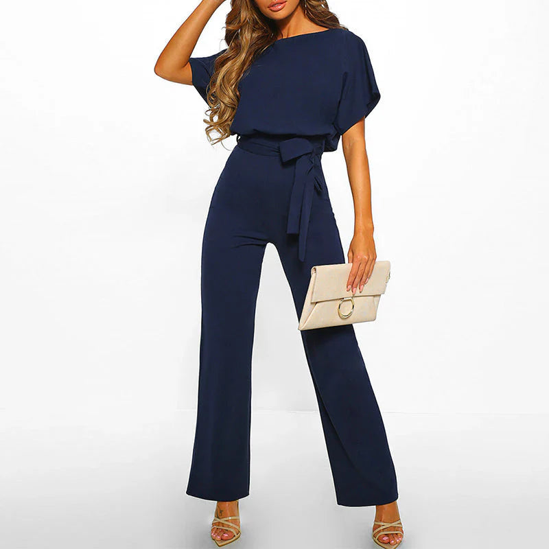 Sofia Black Jumpsuit | Elegant Wide-Leg Design, Soft Fabric for Women 6