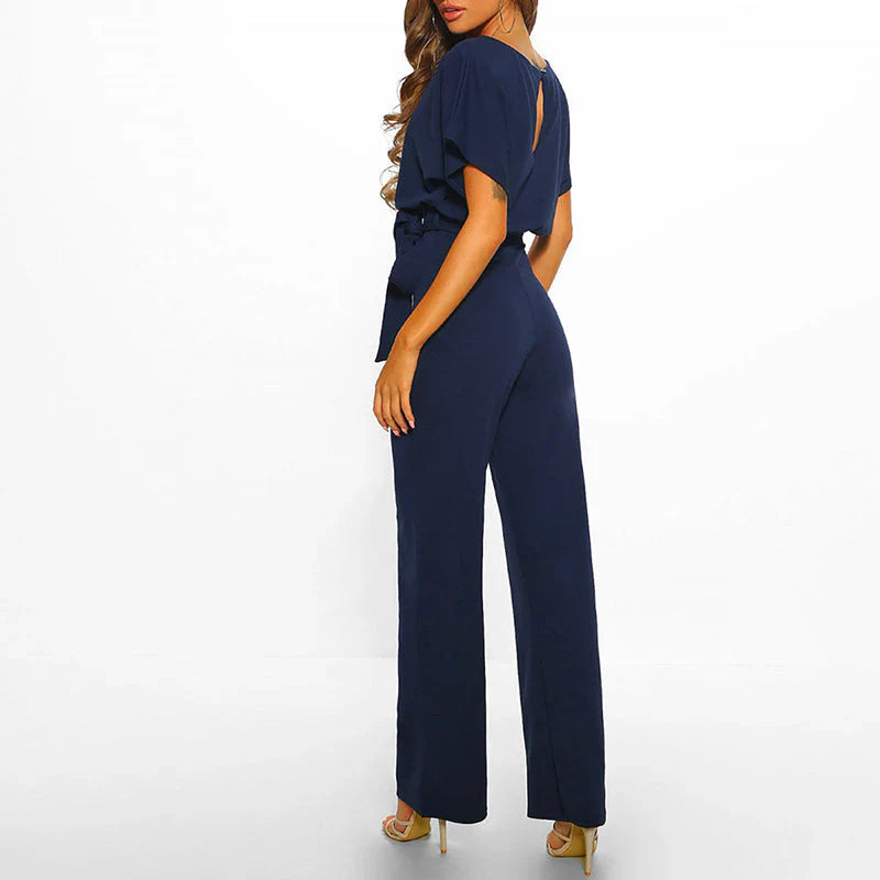 Sofia Black Jumpsuit | Elegant Wide-Leg Design, Soft Fabric for Women 7