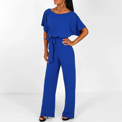 Sofia Black Jumpsuit | Elegant Wide-Leg Design, Soft Fabric for Women 8