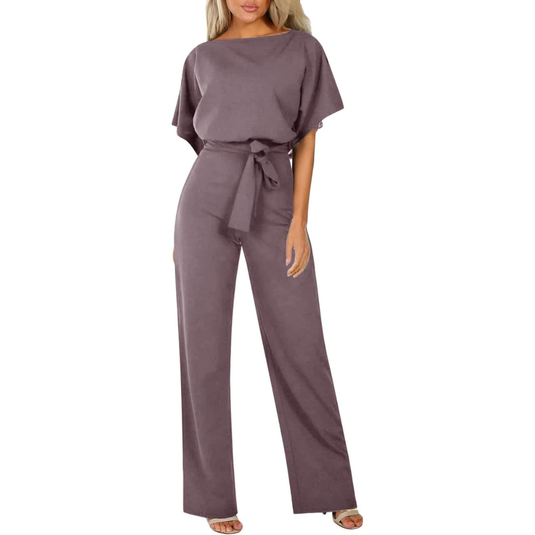 Sofia Black Jumpsuit | Elegant Wide-Leg Design, Soft Fabric for Women 9