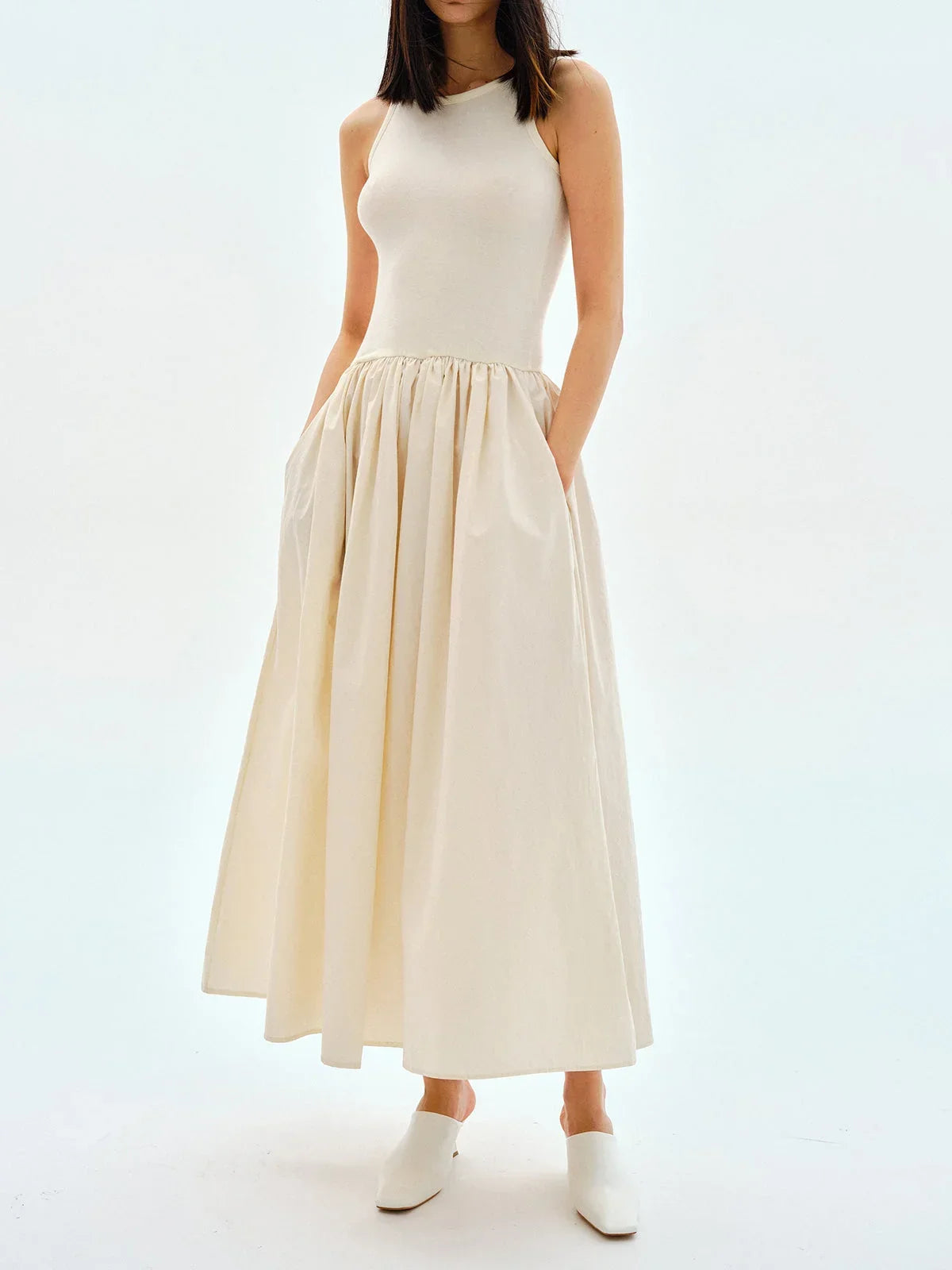 Soleil Midi Dress | Sleeveless, Soft Fabric Summer Dress 3
