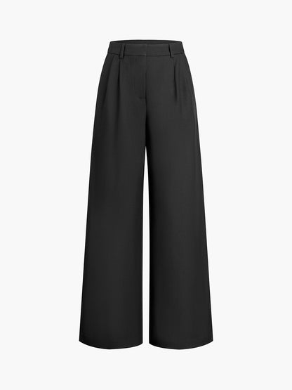Soleil Wide Leg Pants | Woven Polyester Blend, Regular Fit Women’s Palazzo Trousers 5