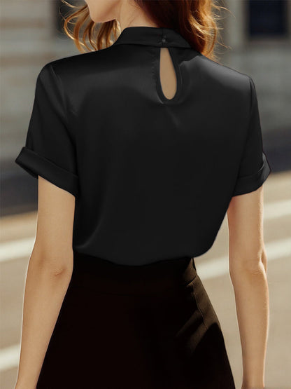 Sophie Blouse | Satin, Keyhole Neckline, Elegant Design for Women 5