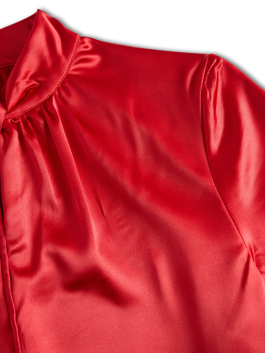 Sophie Blouse | Satin, Keyhole Neckline, Elegant Design for Women 8