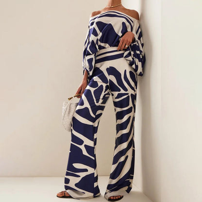 Sora Women's Summer Set | Chic Two-Piece Design, Off-Shoulder Lantern Sleeves 4