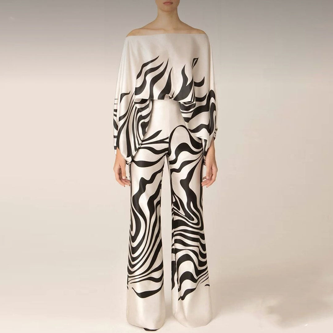 Sora Women's Summer Set | Chic Two-Piece Design, Off-Shoulder Lantern Sleeves 5