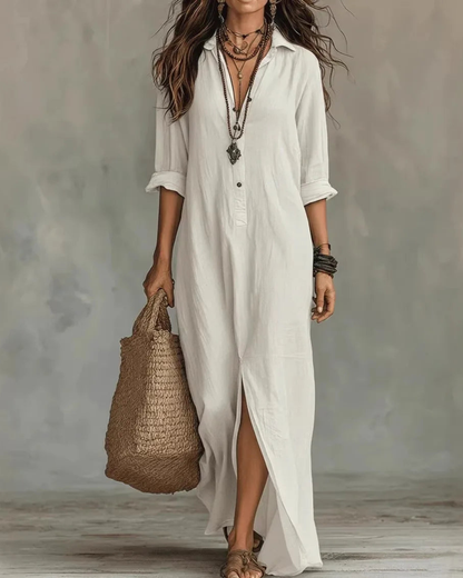 Ava Maxi Dress | Soft Cotton, Ankle-Length Summer Dress for Women