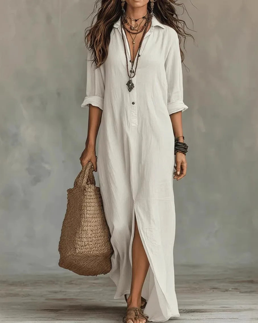 Ava Maxi Dress | Soft Cotton, Ankle-Length Summer Dress for Women